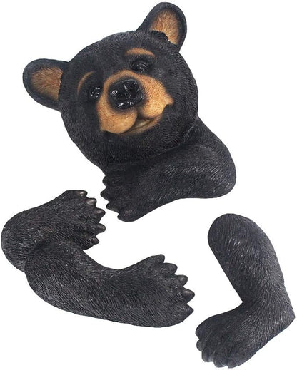 Bear Tree Decor Outdoor Scuplture Baby Bear Up a Garden Peeker Tree Hugger Garden Décor Bear Cub Resin Sculpture Howswarming Gifts