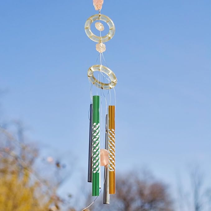 NUOBESTY 80Pcs Wind Chime Tubes for DIY Crafts, Colorful Metal Windchime Pipe Replacement Parts Kit, Mini Hanging Ornament Maker for Kids Home Garden Outdoor Decor (8 Colors)