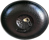 MYCENSE Hand Hammered Rain Chain Anchoring Basin, Sturdy Metal Decorative Downspout, Powder Coated Spill Bowl for Outdoor Garden Feature Display