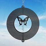 Personalized Butterfly Metal Wind Spinner, Custom Hanging Decoration for Outdoor Display, Kinetic Garden Ornament, Symbolic Gift (Butterfly Garden Wind Spinner)
