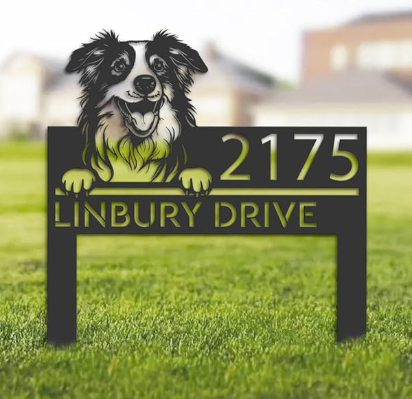 Australian Shepherd Sign,PAustralian Shepherd Remembrance Stake,Australian Shepherd Memorial Stake,Australian Shepherd Present,Australian Shepherd Dog House Decor,Dog Address Plaque.
