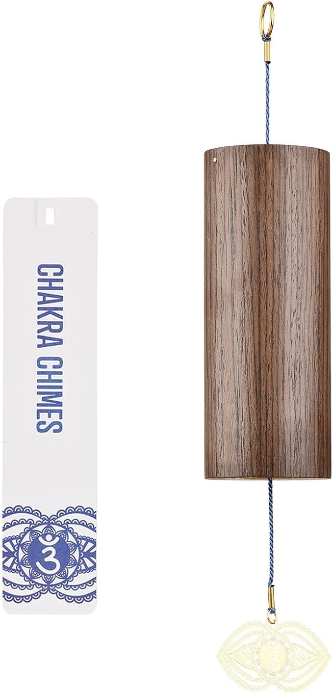 Chakra Chimes Natural Bamboo Wind Chimes Meditation Chord Windchime Wind Bell for Home Decoration Zen Mindfulness Third Eye Chakra