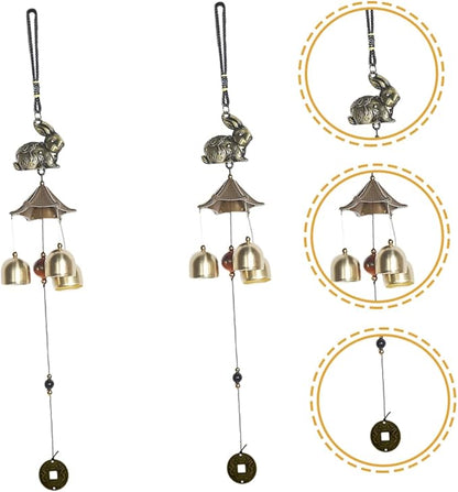 balacoo 2pcs Unique Outdoor Wind Chimes Bell Metal Alloy Garden Decor Wind Chime Home