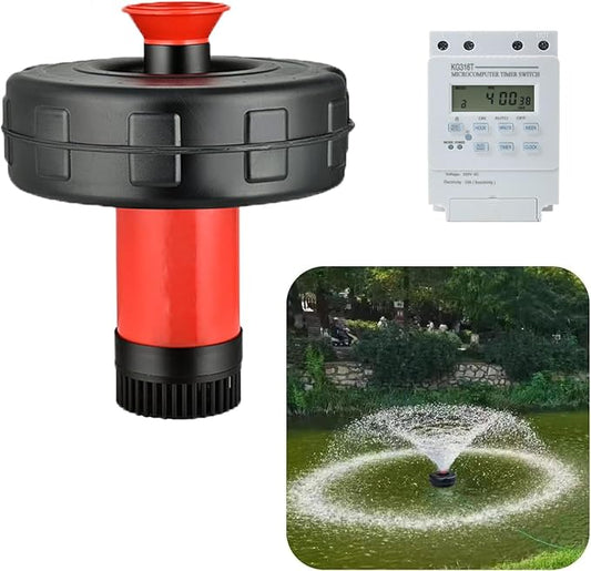 Pond Fountain Aeration Pump - 1HP 750W Pond Fountain - 110V Floating Fountain, 100ft Power Cord, Suitable for Ponds and Lakes 2025