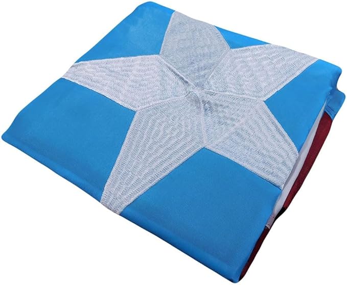 Light Blue Puerto Rico Puerto Rican Flag 3x5 FT for Outside - Heavy Duty Nylony Puerto Rican National Flags with Embroidered Stars & Sewn Stripes, Brass Grommets - Vibrant Outdoor PR Flags for All Weather