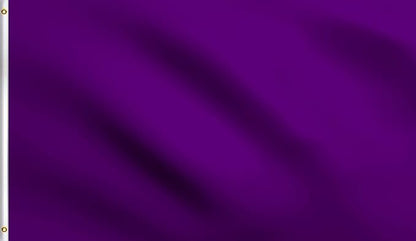 DMSE Solid Purple Flag, 3x5 Flag, UV Resistant, Fade Resistant Material with Metal Grommets (3ft x 5ft), (Nylon), (Purple)
