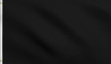 DMSE Solid Black Flag, 3x5 Flag, UV Resistant, Fade Resistant Material with Metal Grommets (3ft x 5ft), (Polyester), (Black)