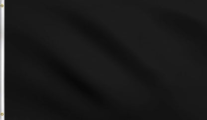 DMSE Solid Black Flag, 3x5 Flag, UV Resistant, Fade Resistant Material with Metal Grommets (3ft x 5ft), (Polyester), (Black)