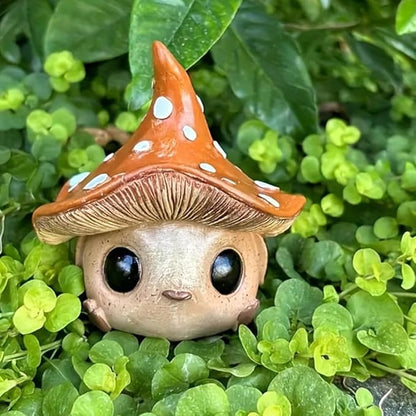 Mushroom Outdoor Garden Decor Statue ，Garden Gnomes Statues for Home Desk, Yard, Patio, Backyard, Fairy Garden, Balcony,Lawn Ornament,Mother’s Day, Birthday Gifts for Women, Grandma, Mom