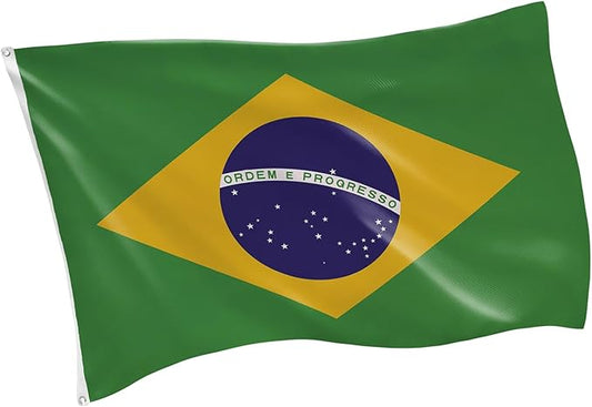 Evergreen Brazil Flag 3x5 flag Outdoor Double Sided, Brazilian flags for Outside with Grommets, 3-Ply Banners for Garden Patio, Indoor Flag for Wall Decor, Works with Standard Estate Flag Poles