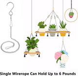 Swivel Hooks, 6 Pack 360° Hanging Swivel Hooks with 12.9in Extended Chain for Outdoor Wind Spinners, Wind Chimes, Windsock and Crystal Twisters Parts Supplies (6 Pack)