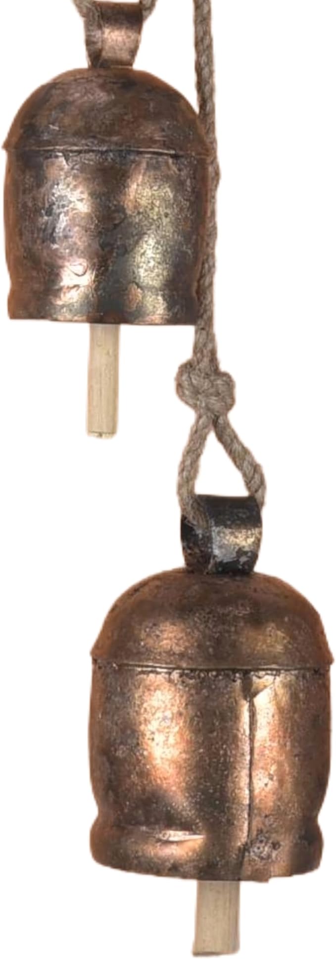 Wind Chimes for Outside – Metal Hanging Wind Bell Set with Bronze Finish, Rustic Entryway & Balcony Decor - 20" Farmhouse Wind Chimes - Indoor Outdoor Bells for Porch or Garden, Christmas Bells