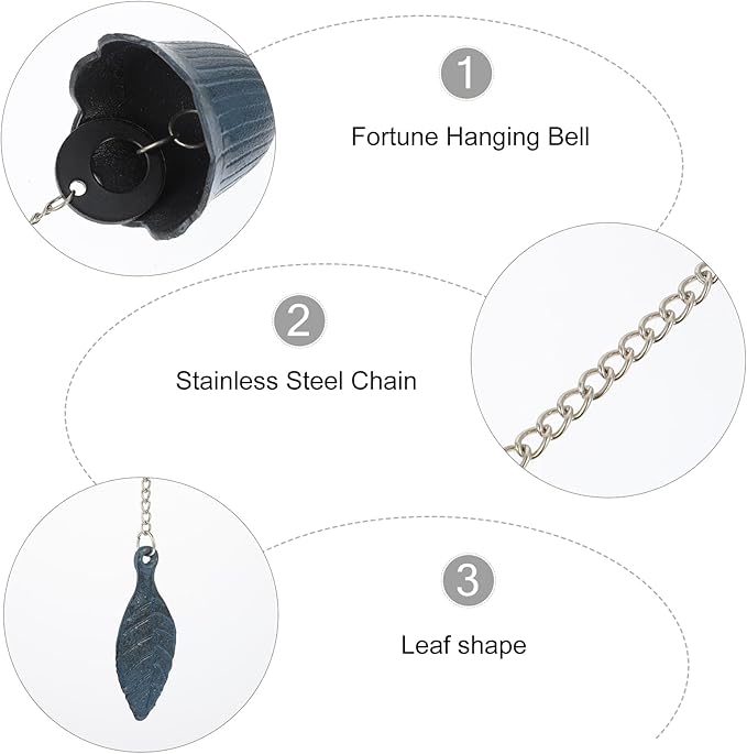 YARNOW Wind Chime Meditation Bells Chimes Maple Leaf Wind Tubes Metal Wind Bell Chimes Leaf Garden Chimes Bell Wind Fortune Hanging Bell Outdoor Chime Japanese-Style Iron Windmill Baby