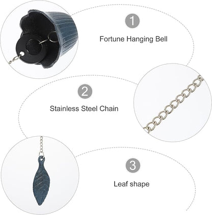YARNOW Wind Chime Meditation Bells Chimes Maple Leaf Wind Tubes Metal Wind Bell Chimes Leaf Garden Chimes Bell Wind Fortune Hanging Bell Outdoor Chime Japanese-Style Iron Windmill Baby