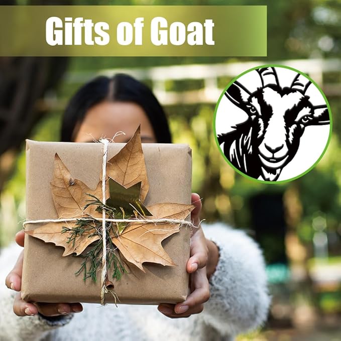 SUPERDANT Metal Goat Garden Decor for Outside Peeping Animals Yard Stakes for Decorations Outdoor Statues Iron Art Stake Decorative Silhouette Lawn Ornament Patio Porch Farmhouse Decoration Gifts
