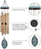 ASTARIN Personalized Wind Chimes for Outside Deep Tone,Customized Windchime Outdoors, Chimes for Outdoors,Sympathy Wind Chimes Memorial for Mom Dad，All Metal Wind Chime