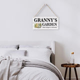 Granny Gifts Outdoor Garden Wooden Sign Decor, Indoor Garden Decoration Hanging Signs 12x6 Inches, Outdoor Porch Yard Wall Art Decor Sign, Mother's Day Gifts Birthday Gift for Mom Grandma