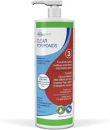Aquascape CLEAR Water Treatment for Koi and Fish Ponds, Blend of Clarifiers to Clear Cloudy or Discolored Water and Reduce Debris, 32 ounce / 946-ml | 96067