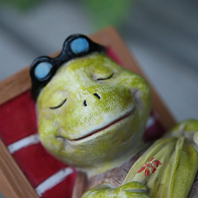 Garden Ornaments Outdoor Garden Animal Sculpture Creative Tortoise Leisure Chair Resin Statue Cute Animal Pastoral Decoration Home Ornament Crafts Garden Ornaments