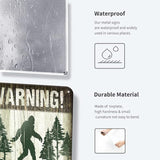 Warning Metal Tin Sign, Vintage Retro Funny Metal Sign for Indoor&Outdoor, Camper, Yard, Forest, Please Do Not Feed The Sasquatch, 12x8 Inches Gift for Family Friend, Sasquatch lover