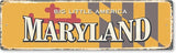SmartSign 4 x 14 inch Maryland State Vintage Metal Sign “Big Little America”, 40 mil Rustproof Aluminum with Clear Overcoat, Retro Wall Décor, Multicolor, Made in USA