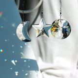 Crystal Prism Suncatcher for Window Home Decoration, 3pcs Hanging Ornament Pendant, 45mm Rainbow Maker Clear