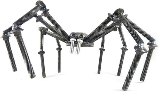 Recycled Metal Garden Art Spider/Tarantula Sculpture, Standing or Hanging, 12"