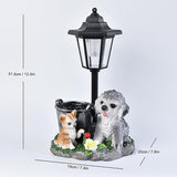 Garden Statue Decor, Flower Pots Planters Pots for Succulent, Outdoor Garden Sculpture for Patio Balcony Yard Lawn Decor, Outdoor Statues for Balcony Gifts (Dog&Cat)