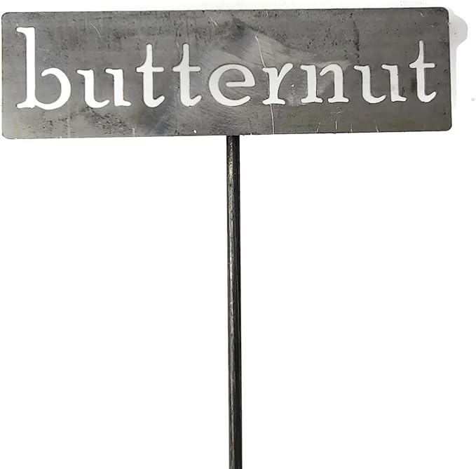 Classic Metal Garden Markers 19 Inches Tall (butternut, Raw, Unfinished Steel (will rust with time))