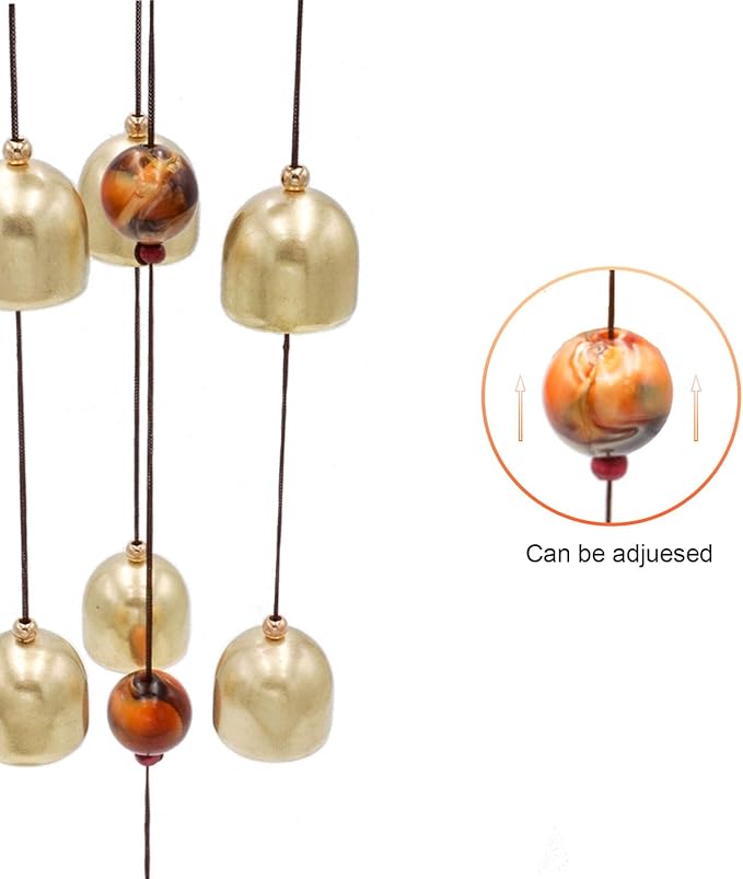 Banfeng Lucky Wind Chimes Feng Shui Bell for Good Luck Home Garden Patio Hanging Decoration Gift (6 Bells)