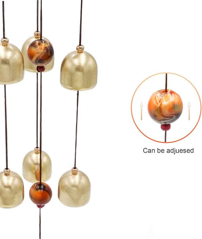 Banfeng Lucky Wind Chimes Feng Shui Bell for Good Luck Home Garden Patio Hanging Decoration Gift (6 Bells)