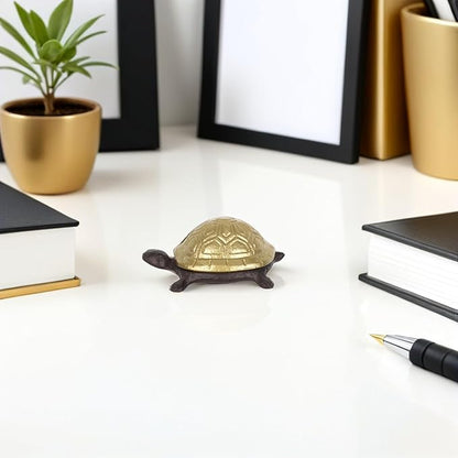 Cast Iron Turtle Key Hider Outdoor Garden Decoration Hidden Extra Key Box Decorative Iron Statue for Yard Security and Jewelry Storage