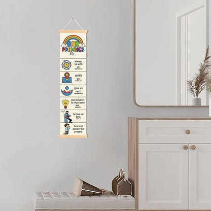 Gods Promises Banner, Church Banner, Christian Rustic Hanging Door Flag, Farmhouse Decorations Outdoor Indoor, Church Activity Decor, Bible Lesson, Scripture and Words Decorations