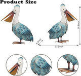 Kircust Pelican Statue Outdoor Bird Sculptures Home Decor Pond Ornaments Metal Yard Art Sculptures for Backyard Porch Patio Pond Decorations