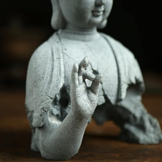 Buddha Statue for Home Stone Zen Garden Accessories Meditation Zen Garden Yoga Bonsai Micro Landscape Feng Shui Decor Fish Tank Aquarium Decorations