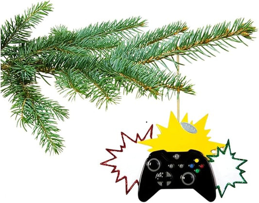 Gamer Ornaments for Christmas Tree, Gamer Tree Ornaments, Video Game Controller, Gaming Ornament and Video Game Controller - to Be Personalized at Home, with Year Hangtag - Comes in Gift Box