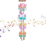 ASTARIN Capiz Shell Wind Chime for Outside 35” Seashell Wind Chimes, Handcrafted Rainbow Capiz Shells Windchime Coastal Style,Unique Outdoor Garden Decor Gift for Women Mother’s Day