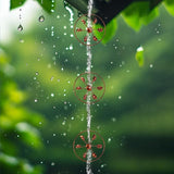 dreamysoul Rain Chains with Spinner Cups, Copper Creative Rain Catcher Chains for Gutters Downspout, Unique Rain Chain for Outside Garden Decor