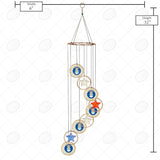 Red Carpet Studios 15182 Patriot Spiral Wind Chime, Air Force