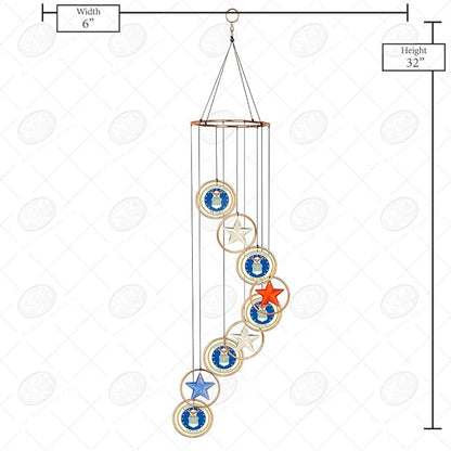 Red Carpet Studios 15182 Patriot Spiral Wind Chime, Air Force