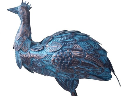Retro Style Metal Ostrich Statue Outdoor Indoor Garden Yard Art for Patio Lawn Backyard Decoration
