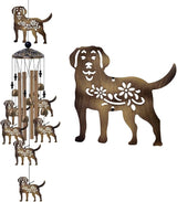 Outdoor Dogs Wind Chimes - Bronze Memorial Wind Bells, Mobile Sympathy Wind Catcher, Romantic Puppy Decor, Windchimes for Home, Balcony, Tree, Festival, Garden Hanging Decoration, Gifts for Mom