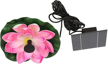Solar Powered Lotus Fountain Pump Floating Water Feature 1.4W Solar Panel for Fish Pond Garden Patio Birdbath Enhances Aesthetics Increases Oxygen Promotes Wildlife Habitat
