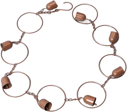 Hanging Rain Chain Metal Chime with Hooks Soothing Sounds Effective Gutter Drainage Catcher for Balcony Courtyard