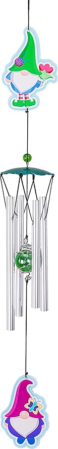 Spoontiques - Wind Chimes - Garden Décor - Decorative Chimes for Yard and Garden Decoration - Gnome Wind Chime, 13500