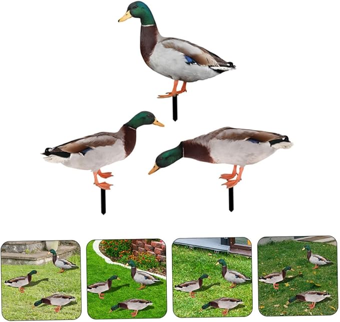 YARNOW 3pcs Acrylic Garden Stake Decor Charming Outdoor Lawn Insert Dusk Pattern for Vibrant Garden Art and Landscape Design