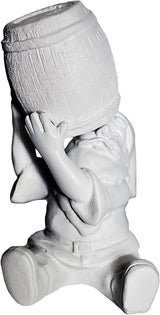 Gnometastic Gnude Mini Gnomes - Unpainted Gnome Statue, Beer 4in Tall - DIY Paint Your Own Gnome - Indoor, Outdoor Funny Garden Gnomes to Paint for Adults, Polyresin
