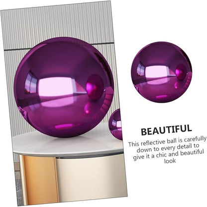 Stainless Steel Reflective Gazing Globe Shiny Mirror Finish Garden Decor Weather Resistant Metal Sphere for Outdoor Ornamentation and Patio Accents