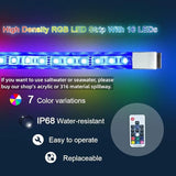 24" Water Pool Fountain 304 Stainless Steel Lighted Pool Waterfall Spillway with Wider Water Flow Platform, Multi-Color LED Strip Light with Remote Control for Indoor, Garden, Outdoor Decoration