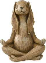 Garden Statues Garden Yoga Rabbit Meditating Rabbit Statue Bunny Meditation Sculpture Decoration with Look of Carved Outdoor Animal Yard Yard Ornaments Decor